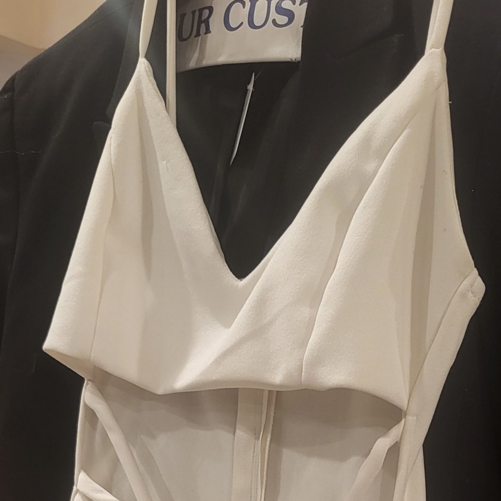Windsor Dress Womens Bodycon Ivory Club Party Cocktail Midriff Cutout NWT